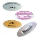 Personalised Oval 70x33mm Metal Name Badges (MAGNET Fastening) Personalised Oval 70x33mm Metal Name Badges (MAGNET Fastening)