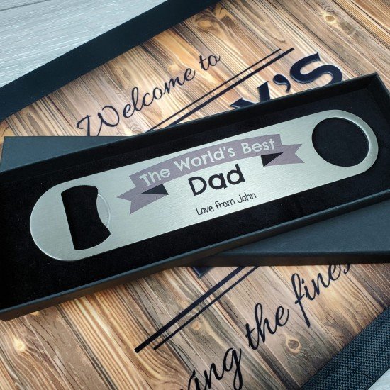 Personalised Bar Blade Bottle Opener - SINGLE SIDED Personalised Bar Blade Bottle Opener - SINGLE SIDED