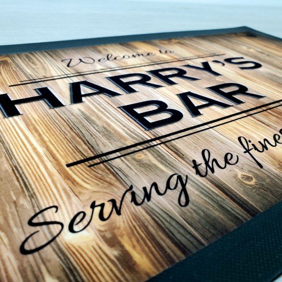 Personalised Bar Runner Beer Pub Mat 44x25cm