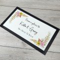 Personalised Wedding Mr & Mrs Bar Mat - Yellow Floral Personalised Wedding Mr & Mrs Bar Mat - Yellow Floral