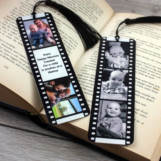 Personalised Film Strip Photo & Text Bookmark