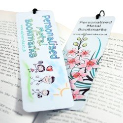 Personalised White Metal Bookmark With Tassel