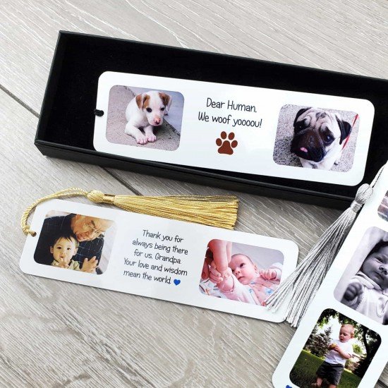 Personalised 3 Photo Collage Metal Bookmark - Landscape Personalised 3 Photo Collage Metal Bookmark - Landscape