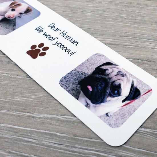 Personalised 3 Photo Collage Metal Bookmark - Landscape