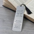 Personalised Silver Metal Bookmark With Tassel