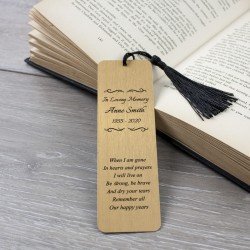 Personalised Gold Metal Bookmark With Tassel