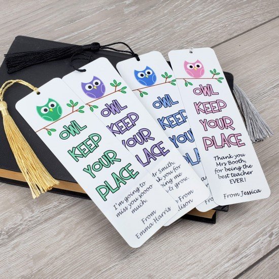 Teacher Gift Metal Bookmark with Personalised Message Teacher Gift Metal Bookmark with Personalised Message