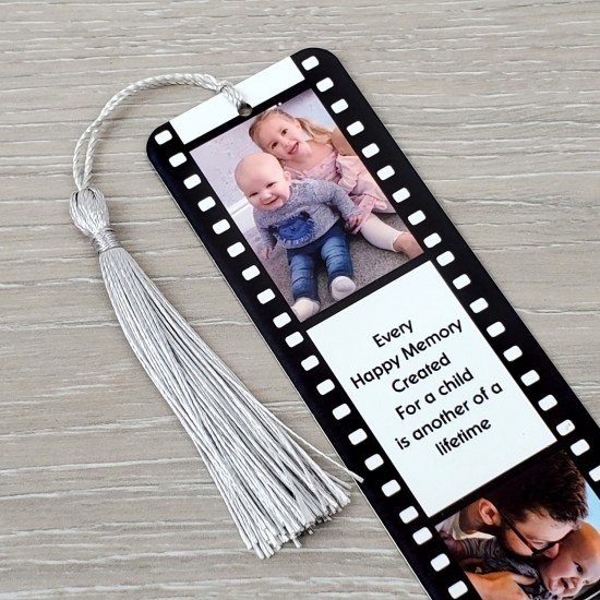 Personalised Film Strip Photo & Text Bookmark