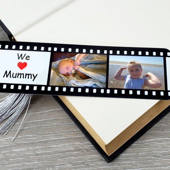Personalised Film Strip Photo & Text Bookmark