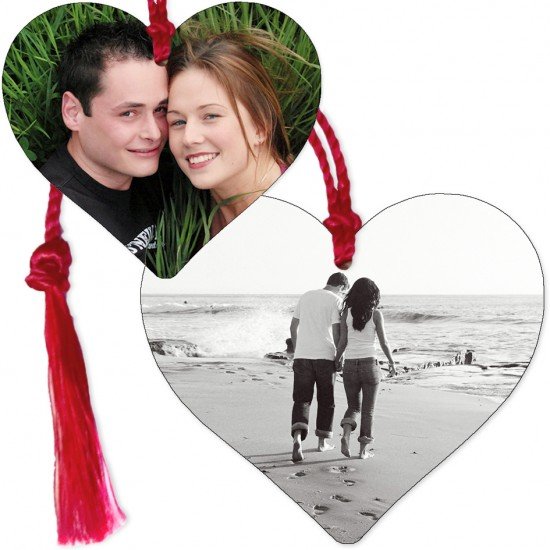 Personalised Metal Heart Photo & Text Bookmark Personalised Metal Heart Photo & Text Bookmark