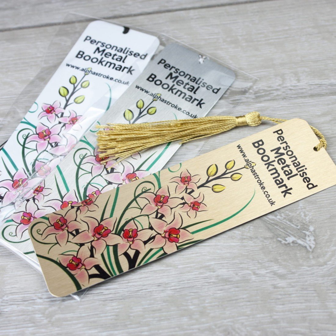 Personalised Gold Metal Bookmark & Tassel | Custom Gift for Book Lovers