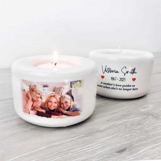Personalised Small Ceramic Tea Light Candle Holder