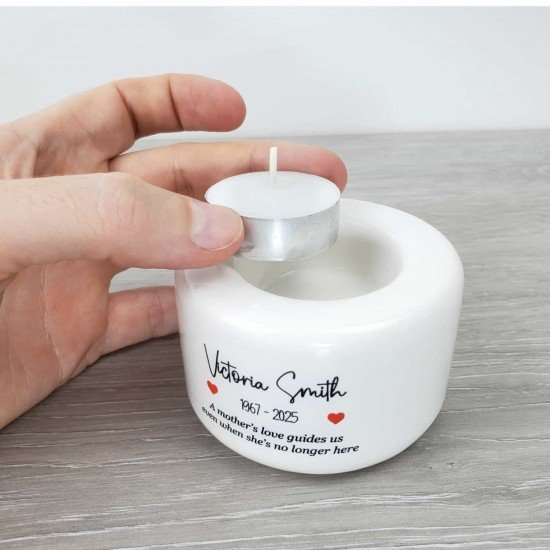 Personalised Small Ceramic Tea Light Candle Holder