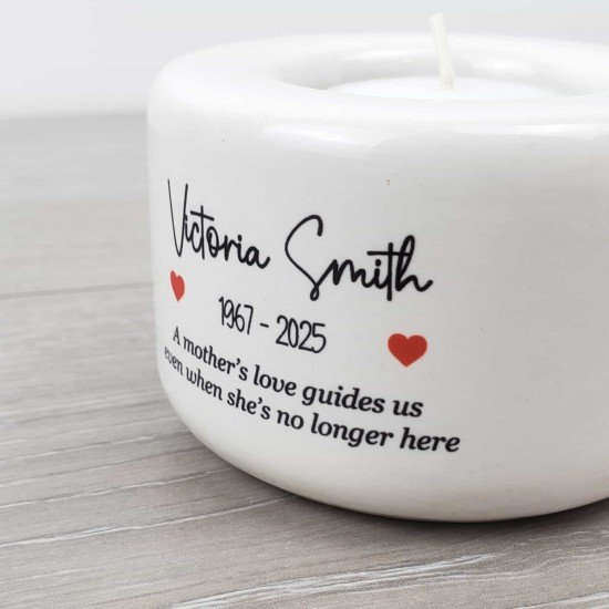 Personalised Small Ceramic Tea Light Candle Holder