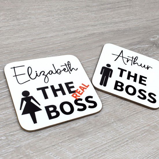 Personalised Square 9cm Wooden Coaster