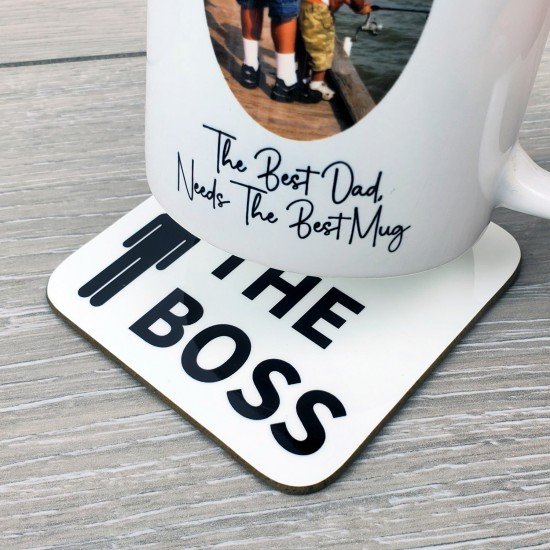 Personalised Square 9cm Wooden Coaster