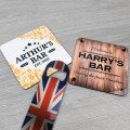 Personalised Square 9cm Wooden Coaster