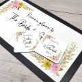 Personalised Floral Wedding Drinks Coaster - Yellow Pink Personalised Floral Wedding Drinks Coaster - Yellow Pink