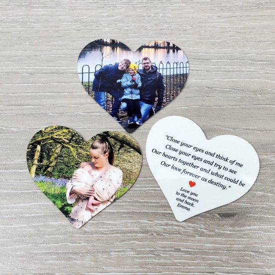 Personalised Heart Shape Metal Keepsake Cards Personalised Heart Shape Metal Keepsake Cards