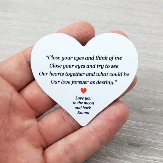Personalised Heart Shape Metal Keepsake Cards Personalised Heart Shape Metal Keepsake Cards