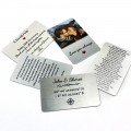 Personalised Silver Metal Keepsake Card