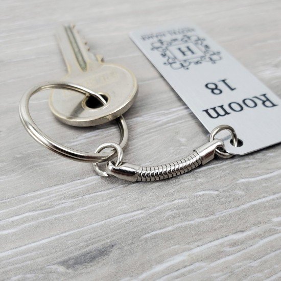 Personalised Silver 65x25mm Metal Keyring