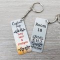 Personalised Silver 65x25mm Metal Keyring
