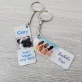 Personalised Silver 65x25mm Metal Keyring