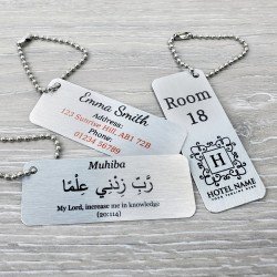 Personalised Silver 65x25mm Metal Tag