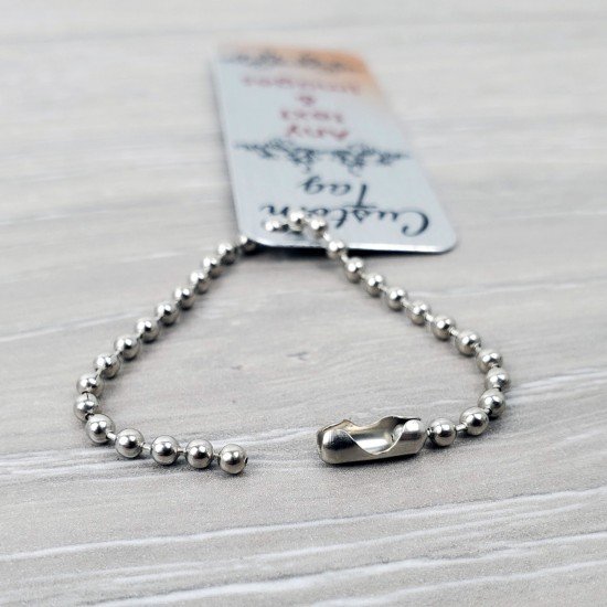 Personalised Silver 65x25mm Metal Tag Personalised Silver 65x25mm Metal Keyring