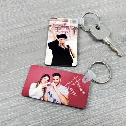 Personalised Photo & Text Keyring - DOUBLE SIDED
