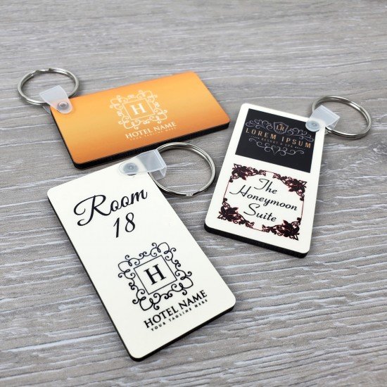 Personalised Photo & Text Keyring - DOUBLE SIDED Personalised 65x35mm Photo Keyring - DOUBLE SIDED