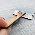 Personalised Photo & Text Keyring - DOUBLE SIDED Personalised 65x35mm Photo Keyring - DOUBLE SIDED