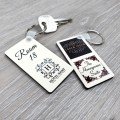 Personalised 2 Photo Collage Bordered Keyring - DOUBLE SIDED Personalised Photo Collage Border Keyring - DOUBLE SIDED