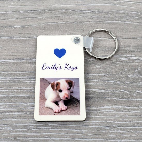 Personalised 2 Photo Collage Bordered Keyring - DOUBLE SIDED Personalised Photo Collage Border Keyring - DOUBLE SIDED