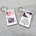 Personalised 2 Photo Collage Bordered Keyring - DOUBLE SIDED Personalised Photo Collage Border Keyring - DOUBLE SIDED