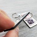 Personalised 2 Photo Collage Bordered Keyring - DOUBLE SIDED Personalised Photo Collage Border Keyring - DOUBLE SIDED