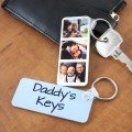 Personalised 3 Photo Collage Plastic Keyring - DOUBLE SIDED