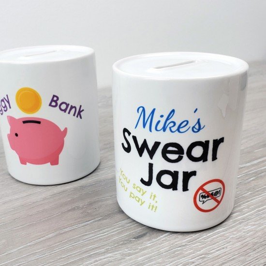 Personalised Photo & Text Ceramic Money Box Personalised Photo & Text Ceramic Money Box