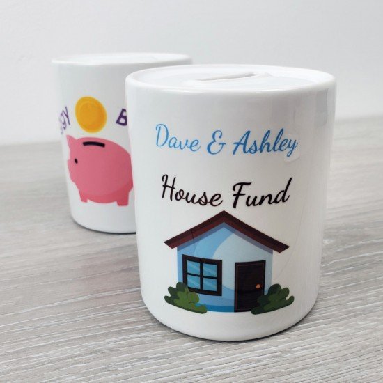 Personalised Photo & Text Ceramic Money Box Personalised Photo & Text Ceramic Money Box