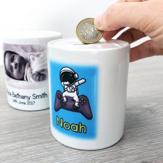 Personalised Photo & Text Ceramic Money Box Personalised Photo & Text Ceramic Money Box