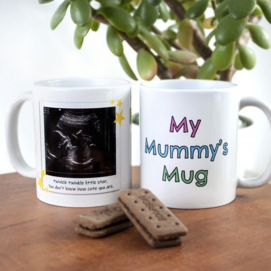 Personalised Baby Scan & Text - Twinkle Little Star Mug Personalised Baby Scan & Text - Twinkle Little Star Mug