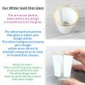 Personalised Photo & Text Shot Glass - Gold Rim Personalised Photo & Text Shot Glass - Gold Rim
